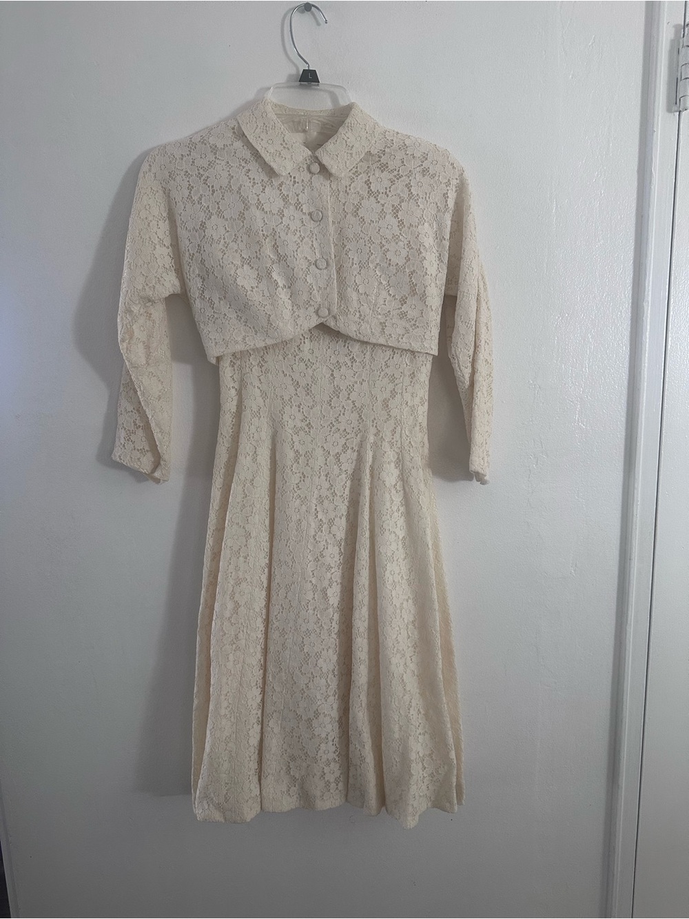 Mint 1958 Vintage Lorrie Deb San Francisco Lace Two-Piece Graduation Dress